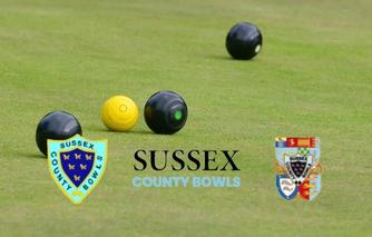 Outdoor bowls club with the Sussex County Bowls logo
