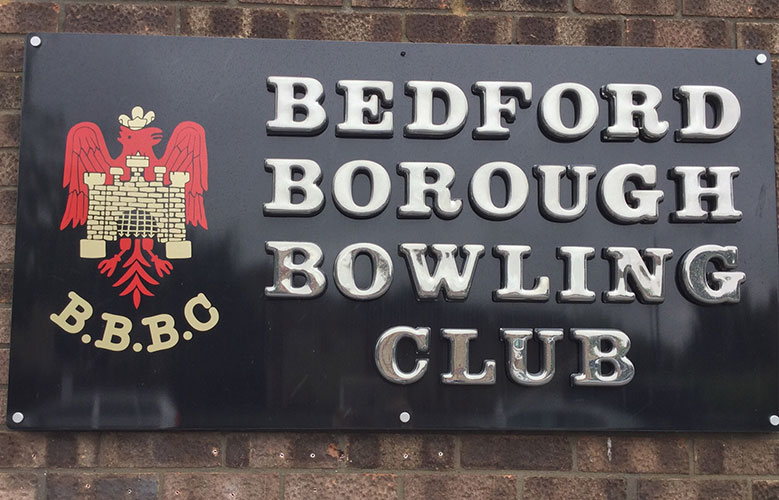 Bedford Borough Bowling Club Sign